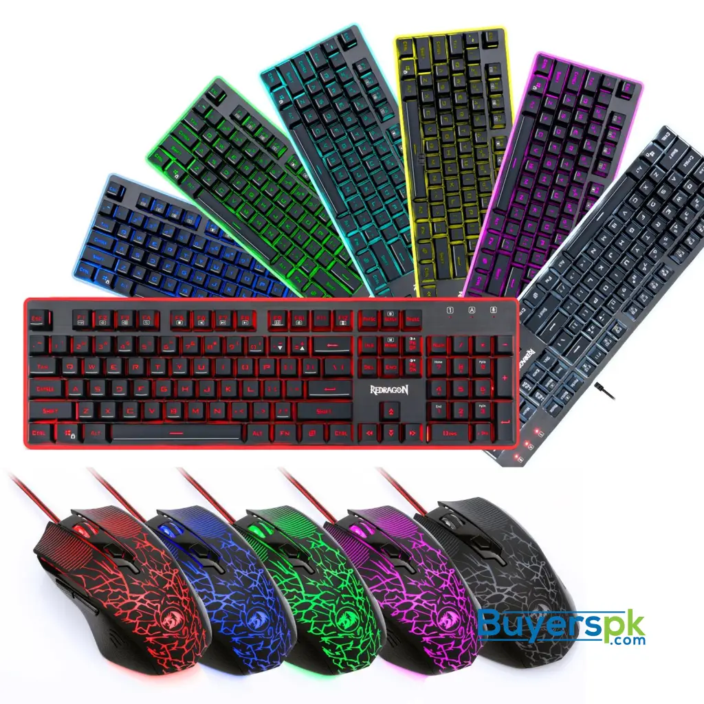 Redragon S107 Pc Gaming Keyboard and Mouse Combo & Large Mouse Pad - Image 2