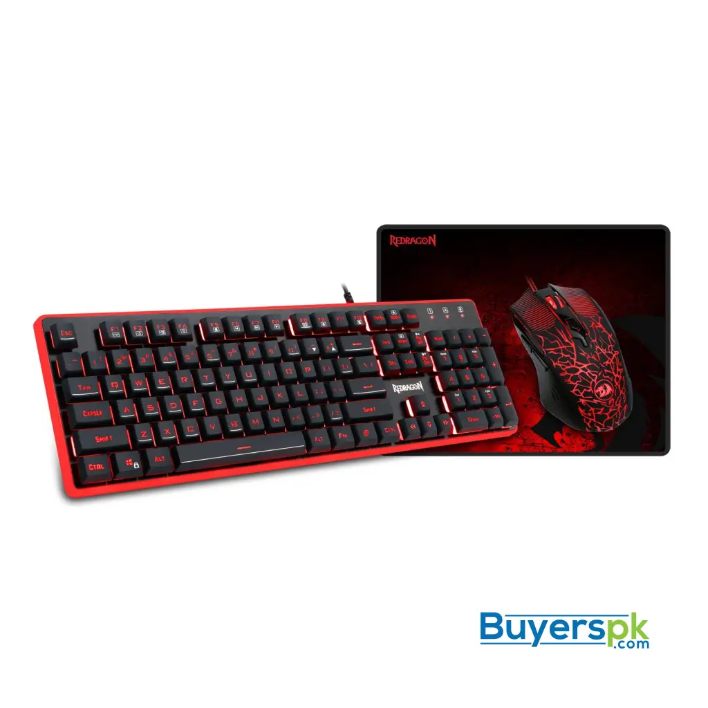 Redragon S107 Pc Gaming Keyboard and Mouse Combo & Large Mouse Pad - Image 3
