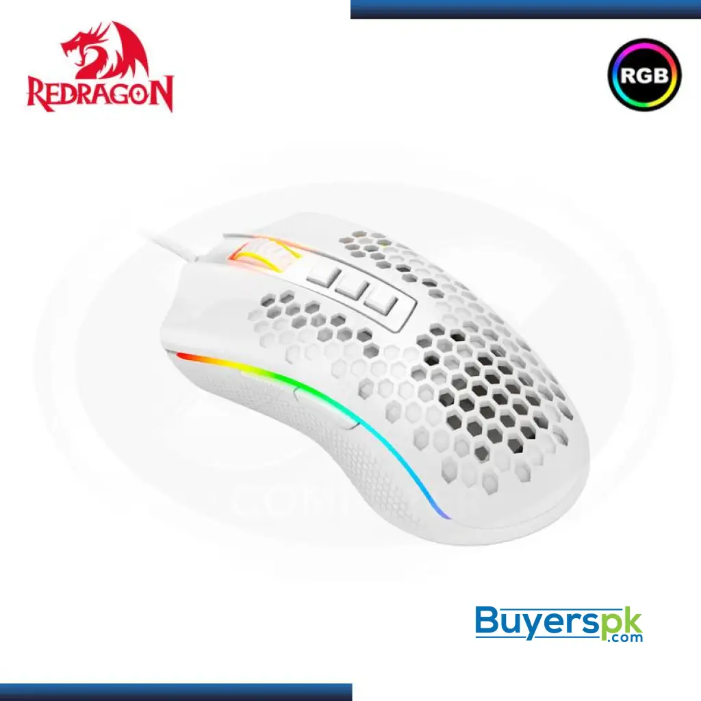 Redragon Storm Elite Lunar White M988w Gaming Mouse - Image 2