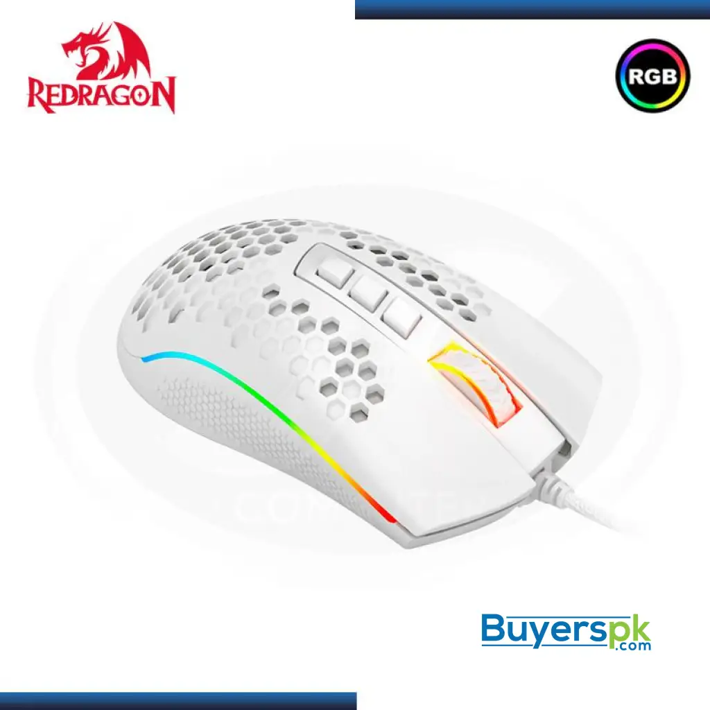 Redragon Storm Elite Lunar White M988w Gaming Mouse - Image 3