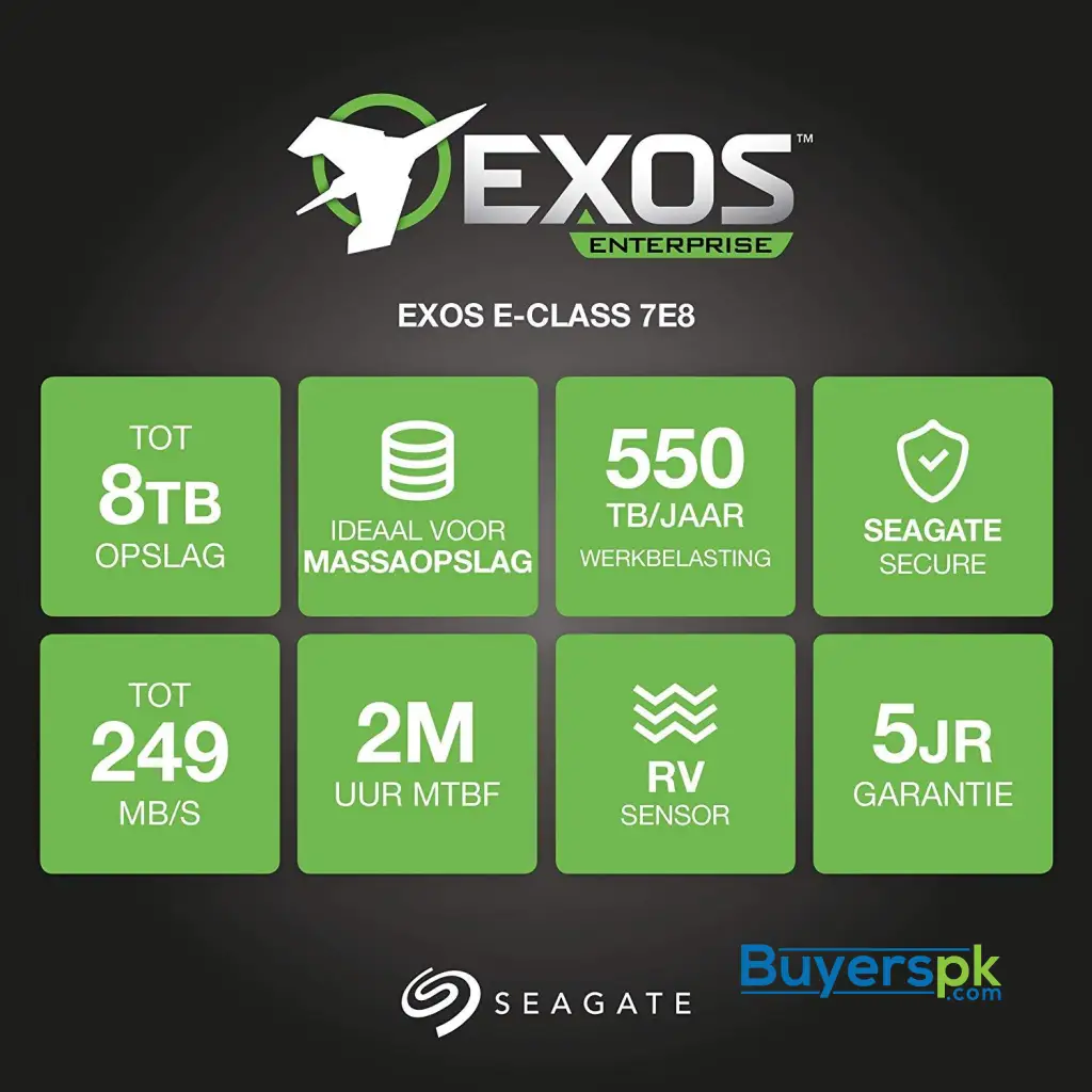 Seagate St8000nm0055 8tb 7200 Rpm Sata 6gb/s 512e 256mb Cache 3.5" Internal Enterprise Hard Drive 3 - Image 3