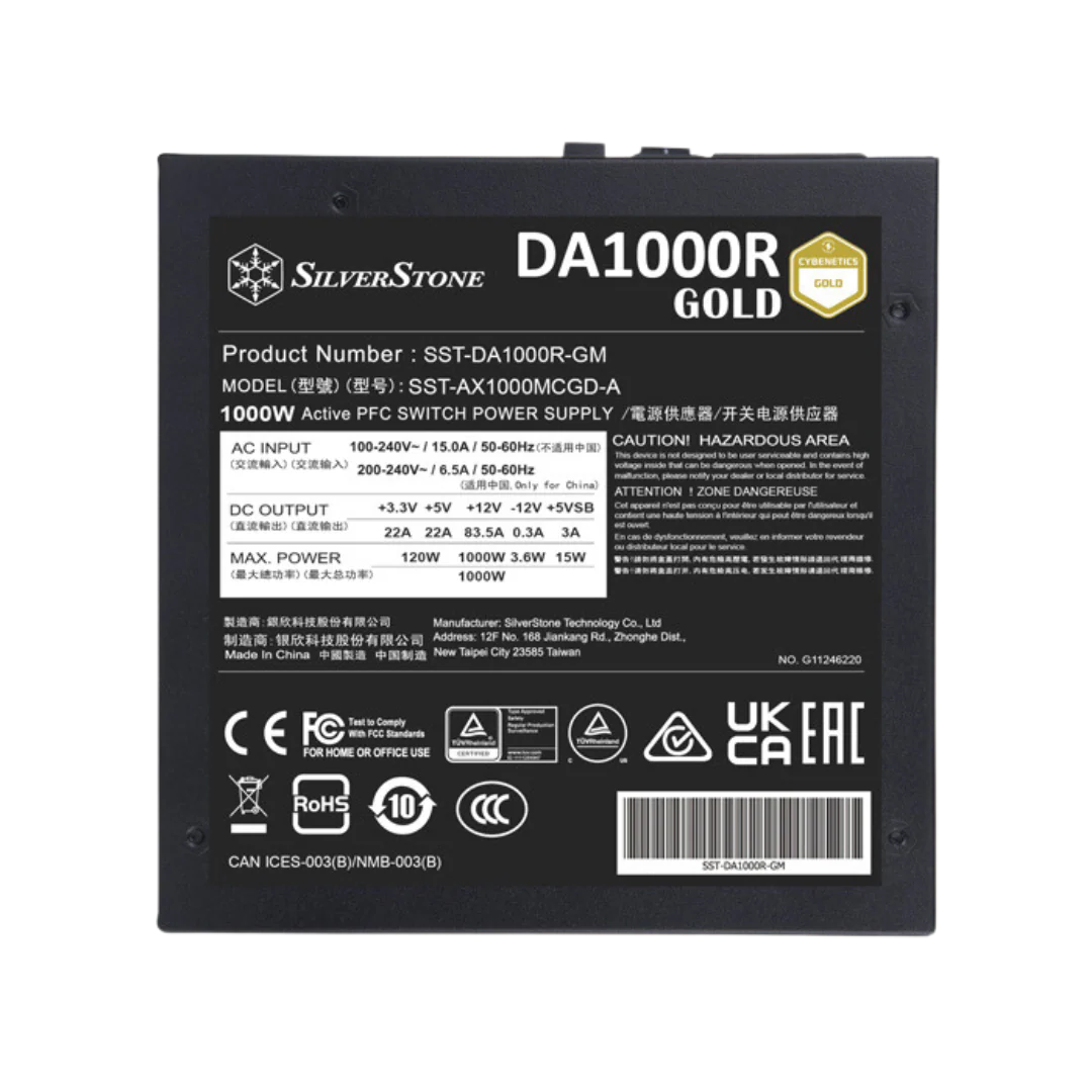 SilverStone Power Supply DA1000R 1000 Watt 80+ Gold - Image 2