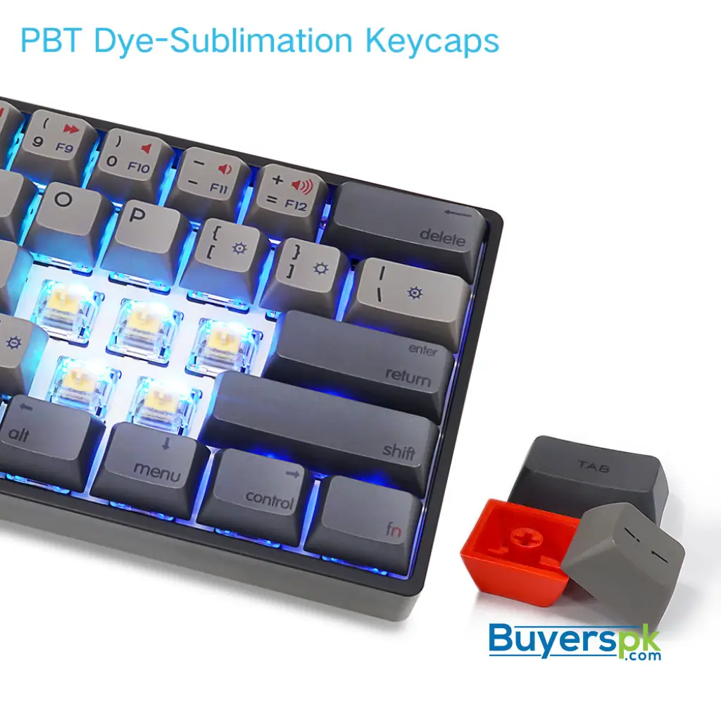 Sk61s Deep Gray (pbt Keycaps) Switches: Yellow - Image 3