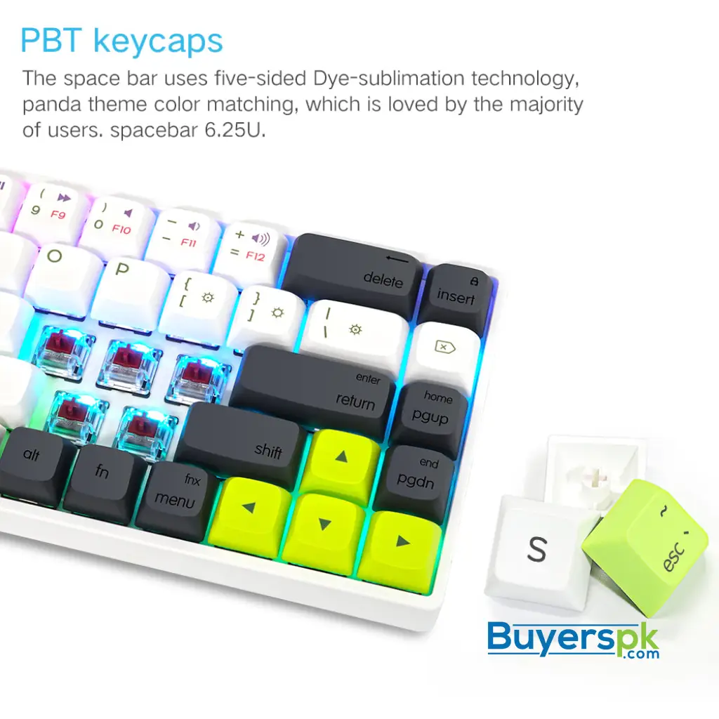Sk68s Panda (gk1 Keycaps) Switches: Red - Image 3