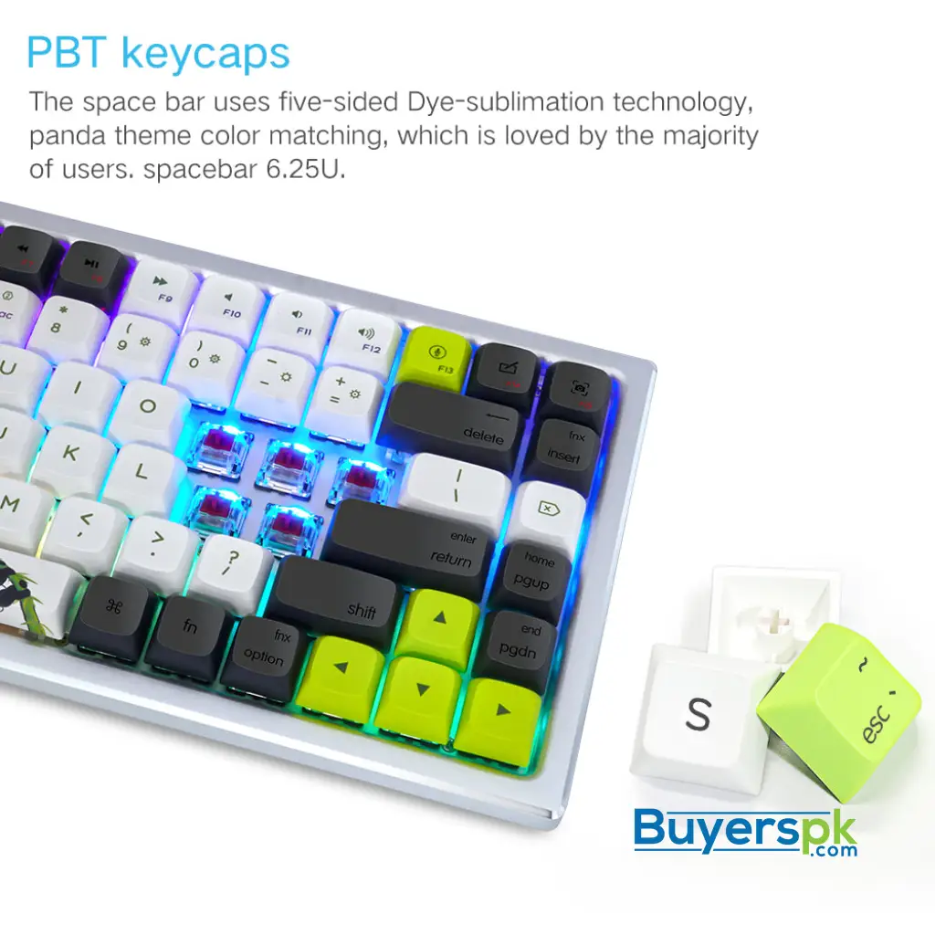 Sk84s Panda (gk1 Keycaps) Switches: Yellow - Image 2