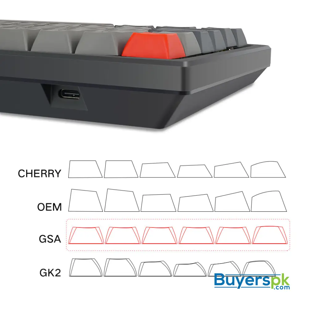 Sk84s Deep Gray (pbt Keycaps) Switches: Red - Image 4