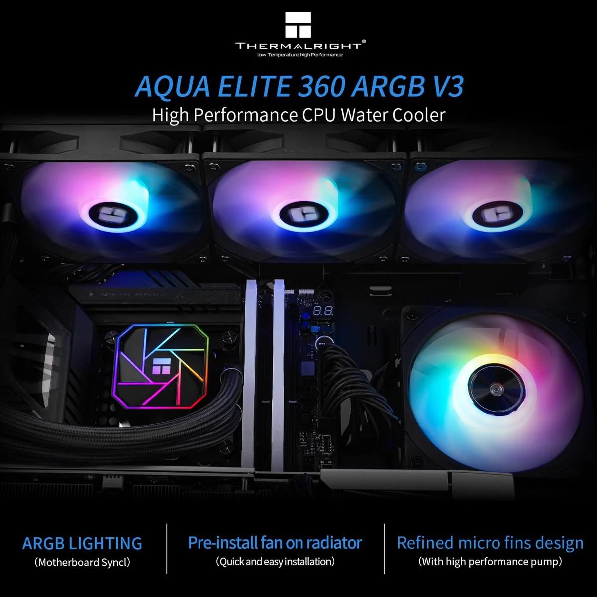 Thermalright Liquid Cooler Aqua Elite 360 V6 ARGB AIO - Image 2