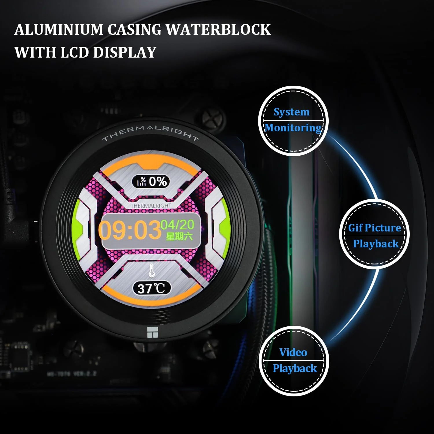 Thermalright Liquid Cooler Core Vision 360 LCD ARGB Black - Image 4