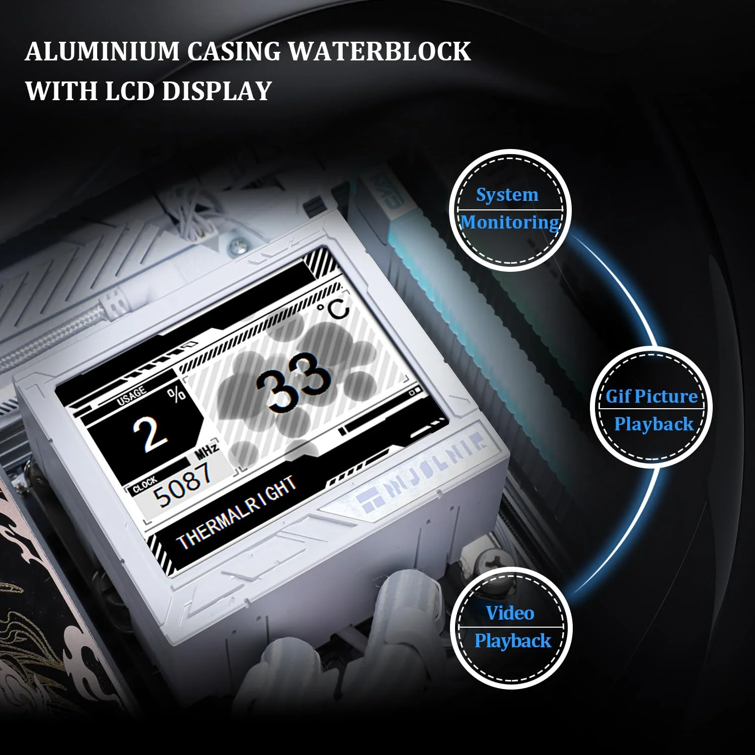 Thermalright Liquid Cooler Mjolnir Vision X 360 LCD ARGB White Without fan - Image 3