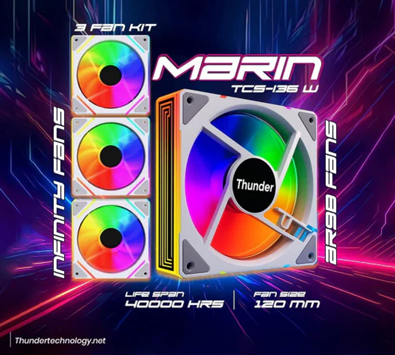 Thunder Case Fan Marin TCS-136 ARGB Kit - 3 Fans - Image 2