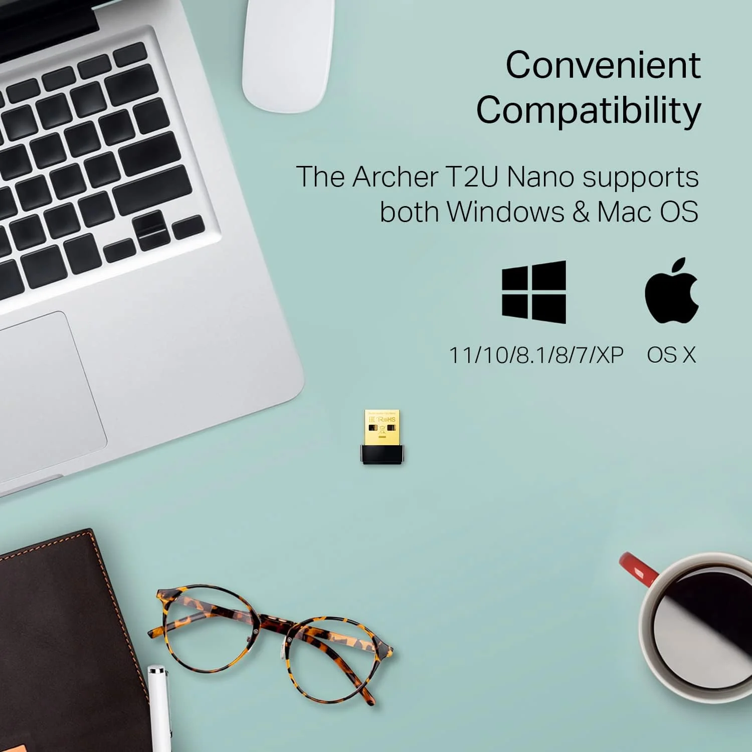 TP Link USB Adapter Archer T2U Nano AC600 WiFi Adapter Dual Band Wireless - Image 5