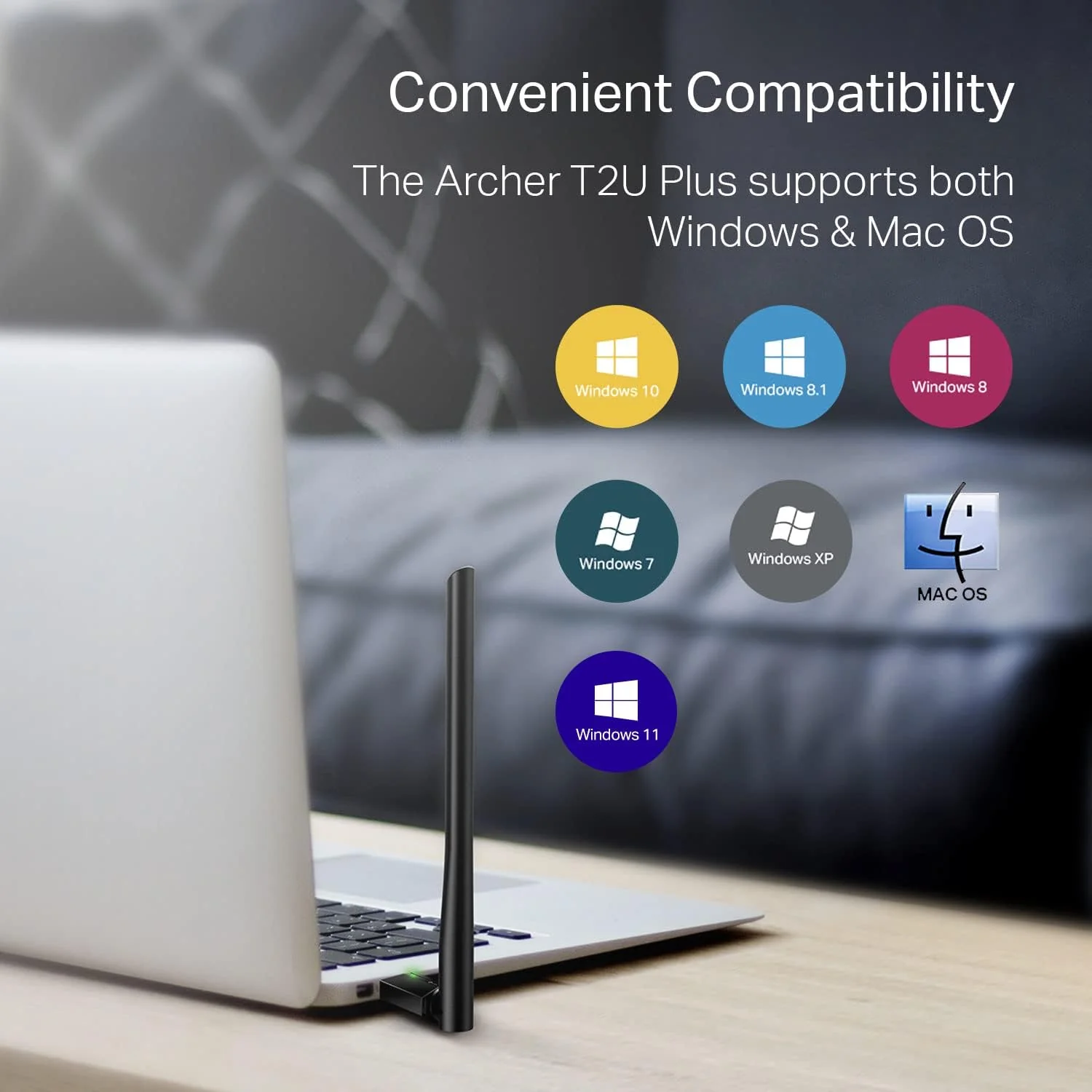 TP Link USB Adapter Archer T2U Plus AC600 Wireless Dual Band - Image 5