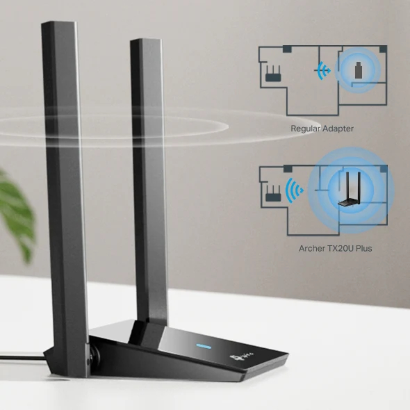 TP-Link Wifi Adapter Archer TX20U Plus Wi-Fi 6 Dual Antennas - Image 5