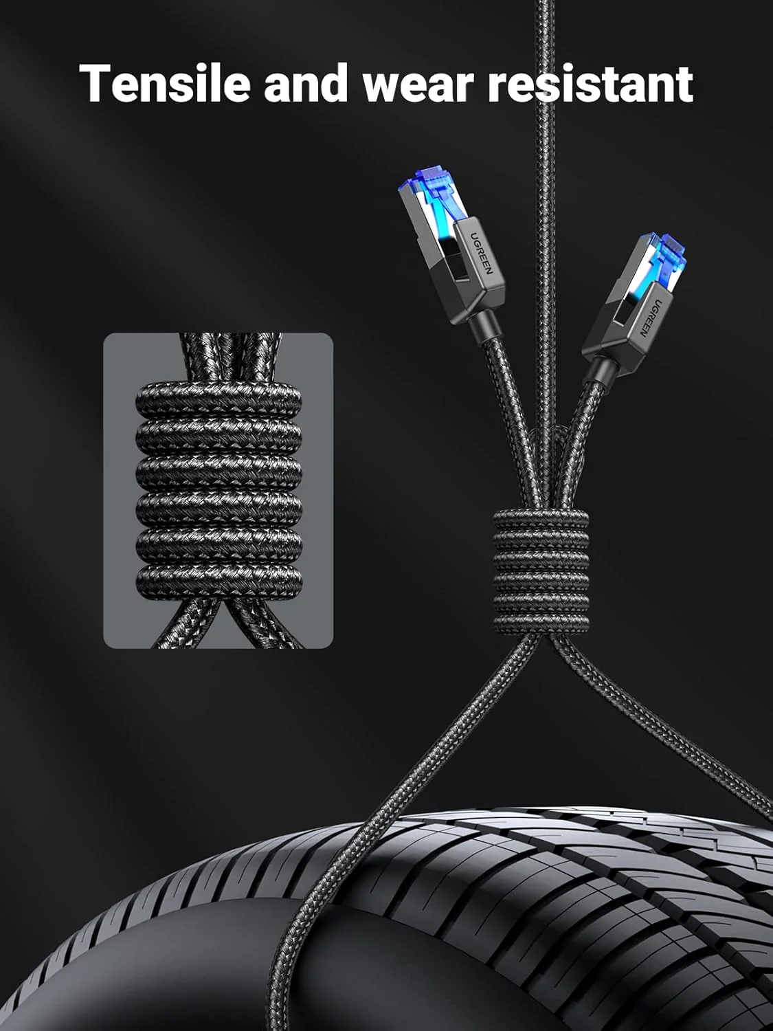 Ugreen Cable Ethernet CAT 8 F/FTP 2 Meter High-Speed 40Gbps 2000MHz