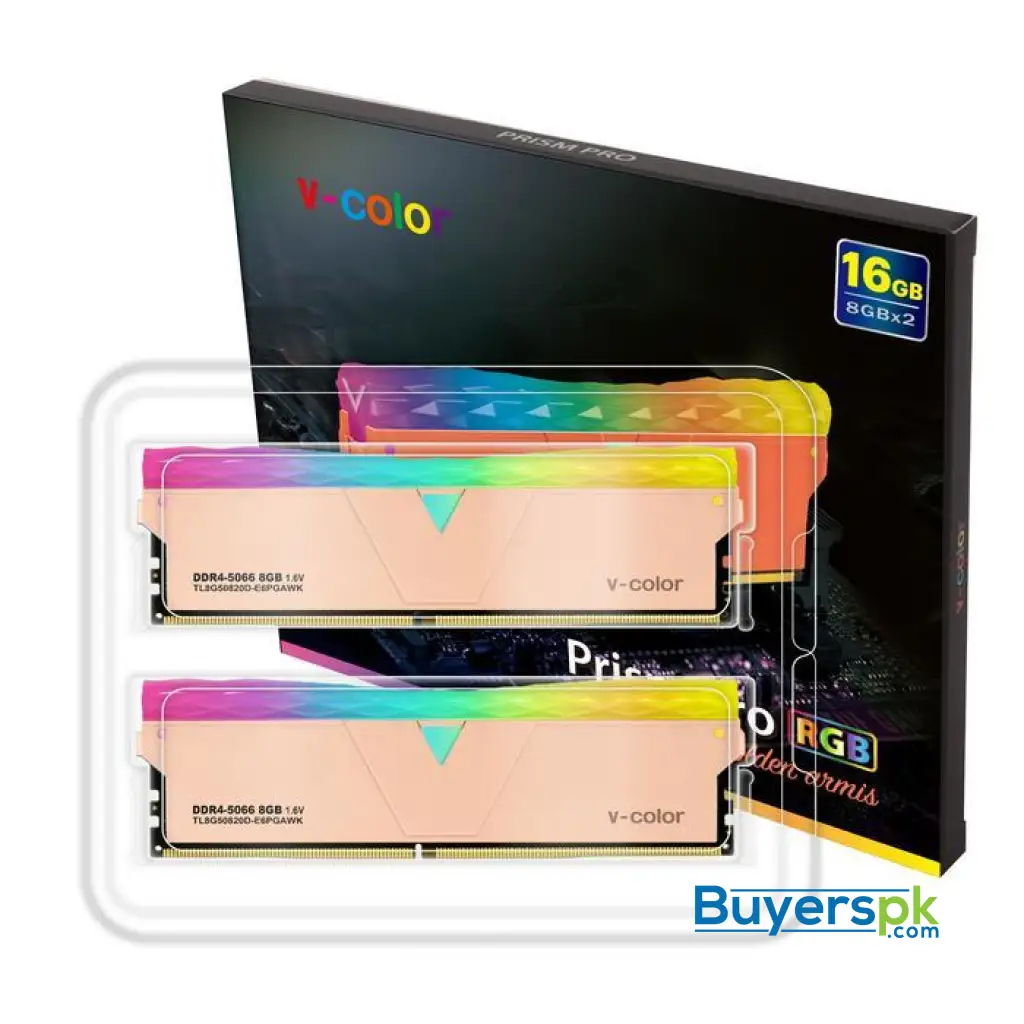 V-color Golden Armis Prism Pro Rgb 16gb (8gbx2) Ddr4 5066mhz Overclocking Memory