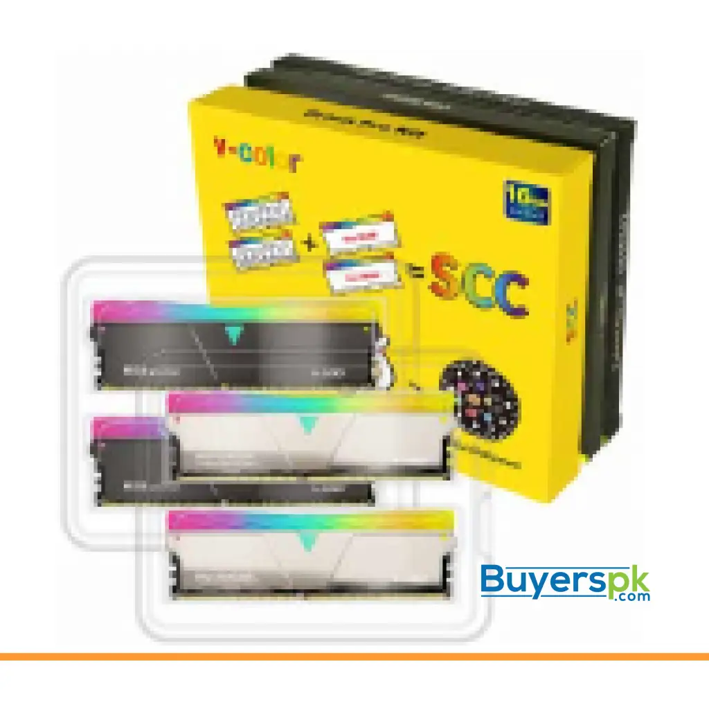 V-color Scc(2+2) Prism Pro Rgb 16gb (8gbx2) Ddr4 Dram 4133mhz Gaming Memory Ram - Silver - Image 3