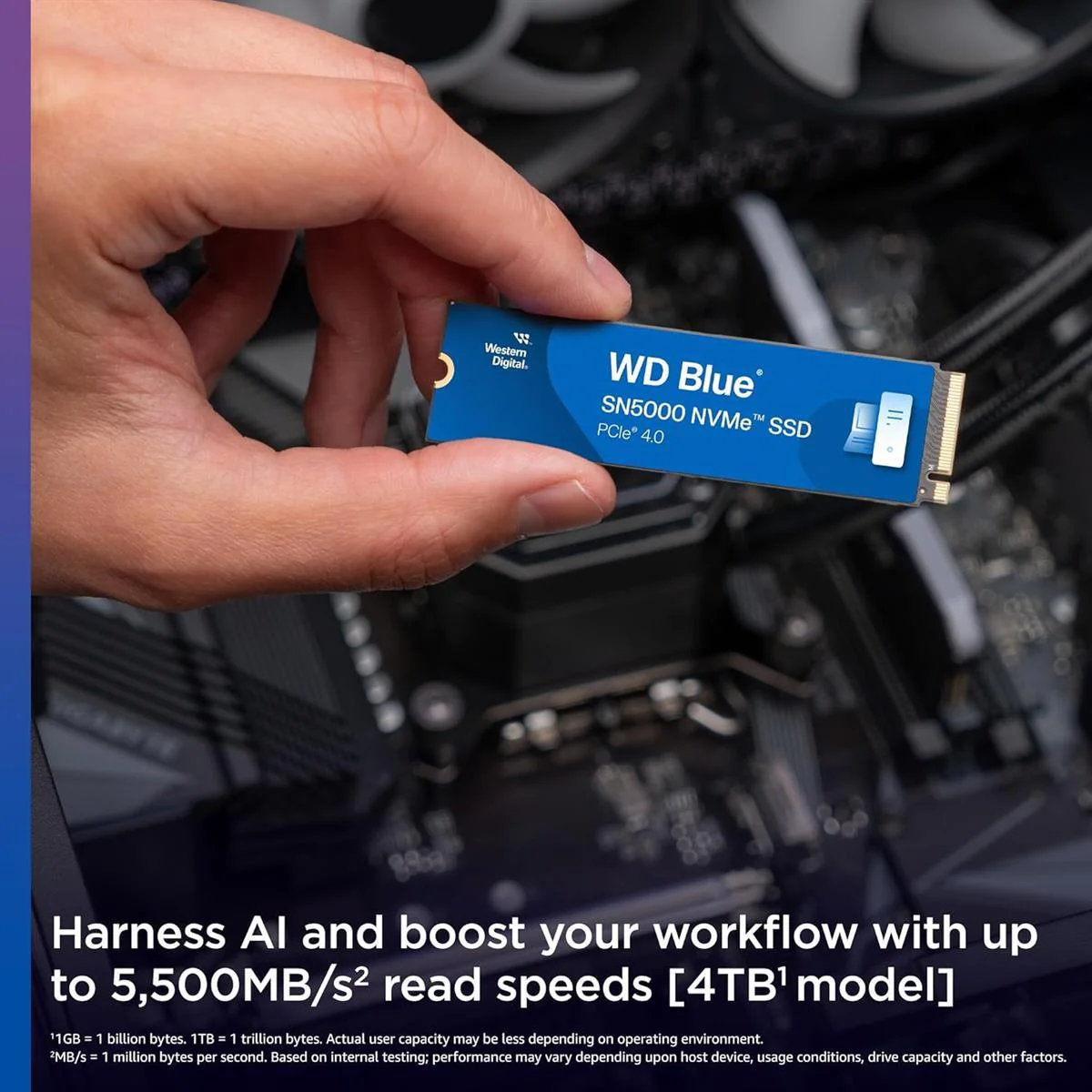 WD Blue M.2 NVME SSD SN5000 500GB Gen 4 Upto 5,000Mb/s - Image 3