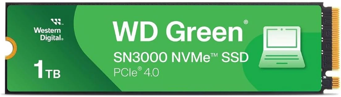 WD Green M.2 NVME SSD SN3000 1TB Gen 4 Upto 5,000Mb/s