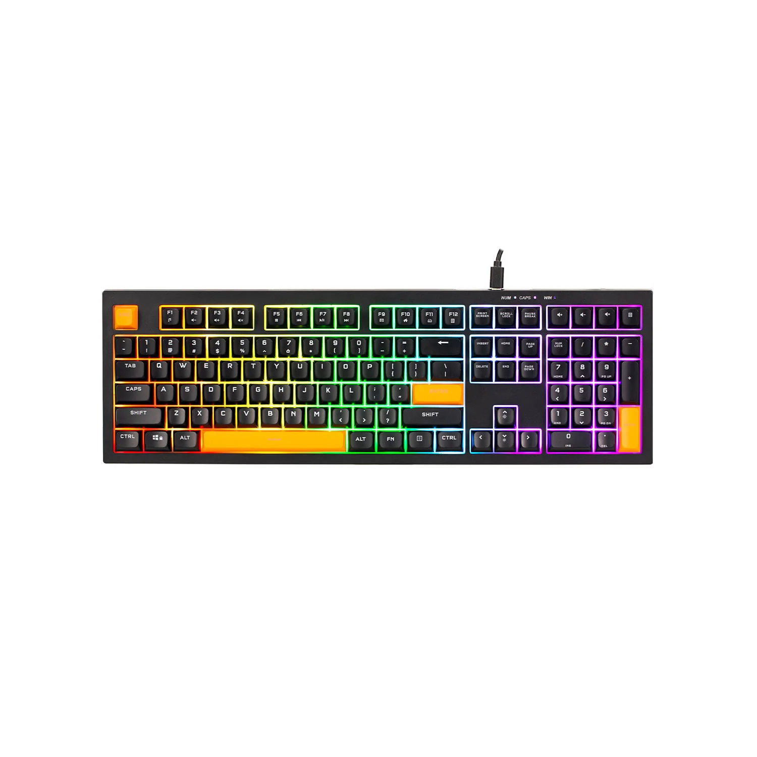 Xtrike Me Keyboard Kb-512 Bk 108 Wired Membrane Usb C Black - Image 4