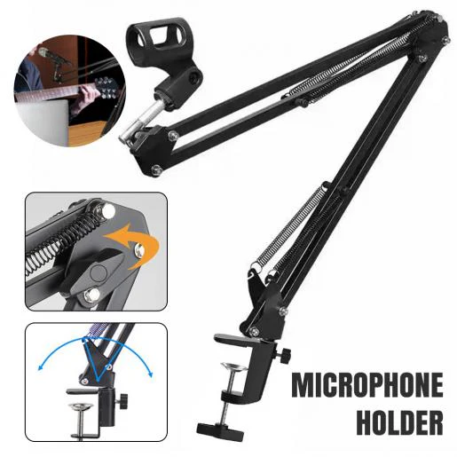 Xtrike Me MICROPHONE STAND SYGA 35 METAL CANTILEVER DESKTOP UNIVERSAL CAPACITOR WHEAT (BLACK)