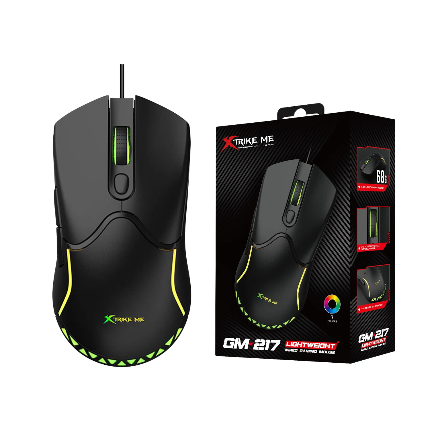 Xtrike Me Mouse Gm-217 Rgb Gaming Usb 6 Buttons Wired - Image 3