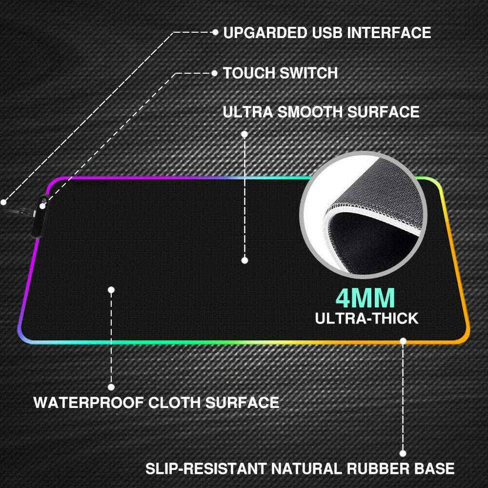 Xtrike Me Mouse Pad Rgb Large (800×300×4mm) With Non-slip Rubber Base Soft Pad - Image 2
