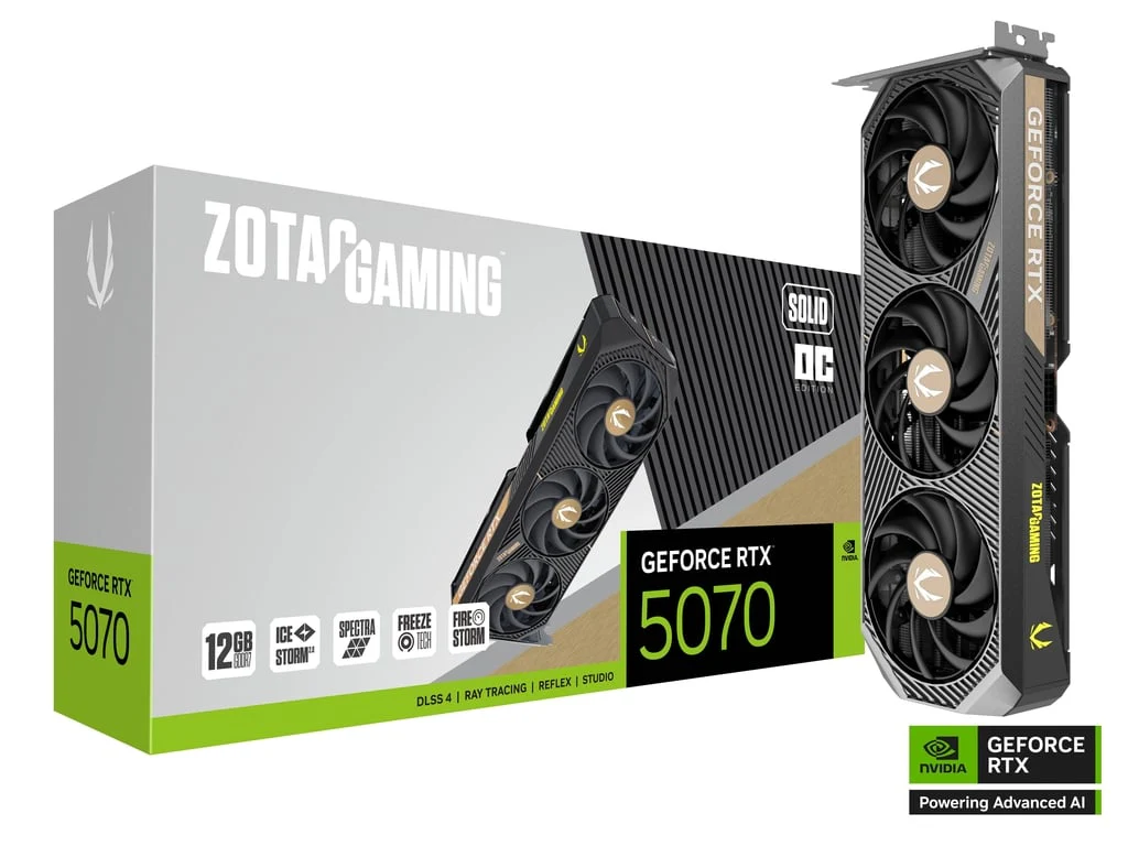 Zotac Graphic Card RTX 5070 Solid OC 12GB