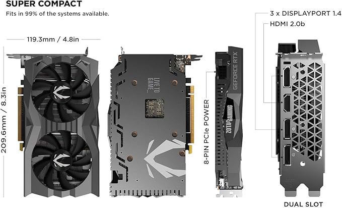 ZOTAC Graphics Card RTX 2060 6GB Used without Box - Image 4